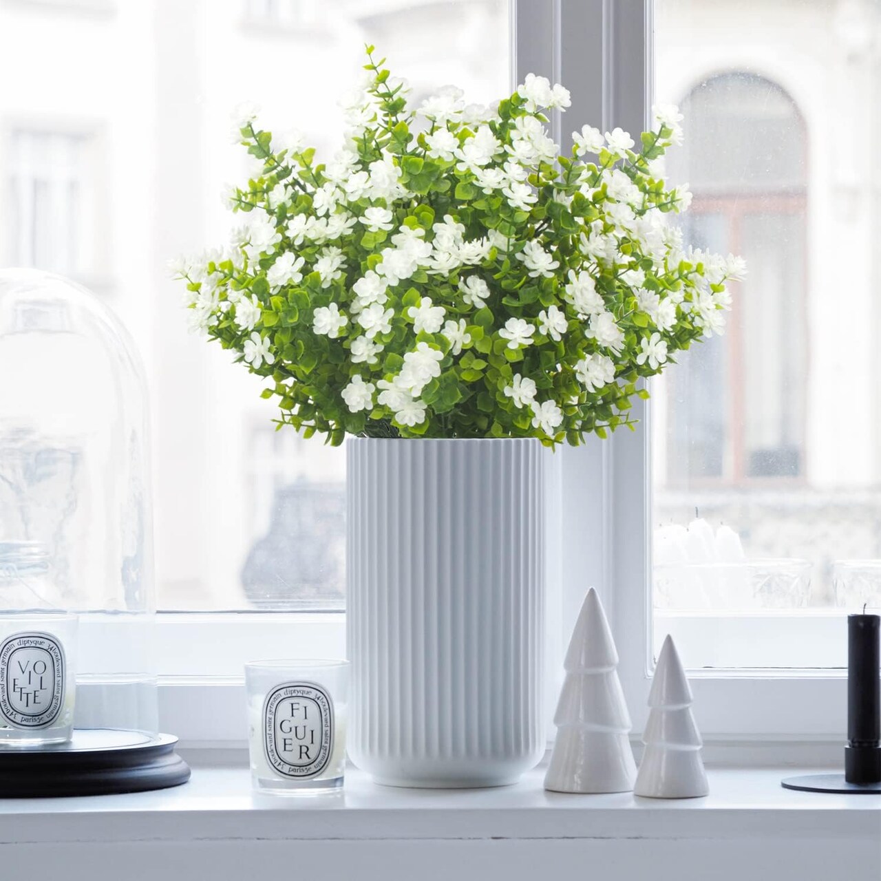 Everlasting Blooms: Grunyia's 20 Bundles of UV Resistant Artificial Flowers